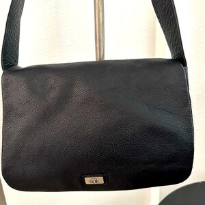 The Sak Black Pebbled Leather Crossbody Bag Messenger Bag good condition,